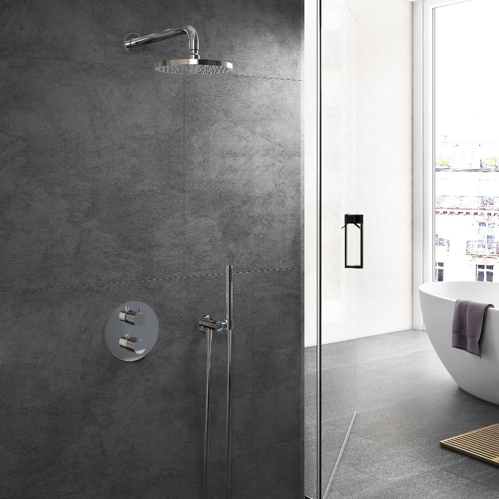Get Together IBS1ACR complete thermostatic shower built=in set with two shut-off valves